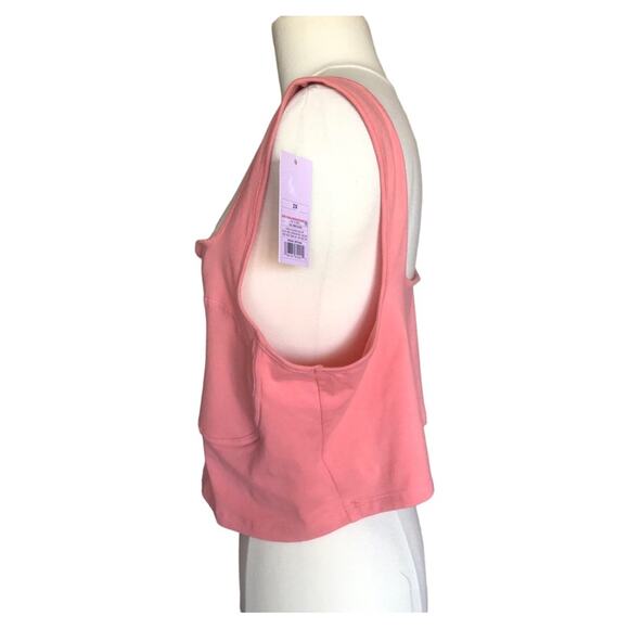 Wild Fable NWT Coral Pink Seamed Cropped Cami Tank Top Size 2X - Picture 9 of 15